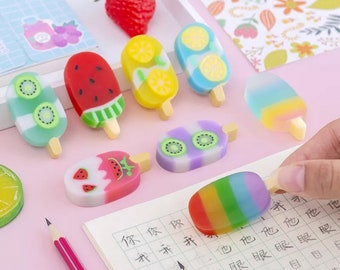 Cute Food Rubber Pencil Eraser Stationery Novelty Children Party Gift Funny xc 