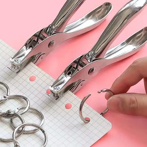 1pc Single Hole Puncher, 6mm Diameter Hole Puncher, Hand Paper Punches, Office, School Supplies, Circular Hole Punches