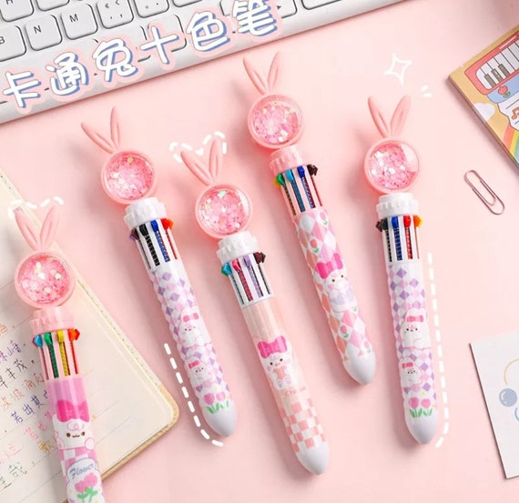 Multi Color Rainbow Pen CANDY CROWN Chunky Pen 10-in-1 Multicolor Pen  Kawaii Planner Pen Color Coding Journal Pen Pen for Notes 