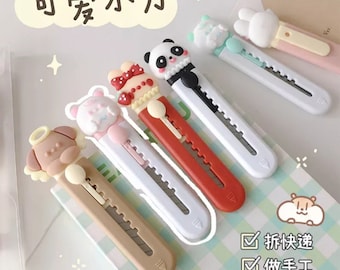 1pc Cute Mini Animal Utility Knife, Box Cutter, Portable Knife, School, Office Supplies, Cutting Tool, Stationery Supplies