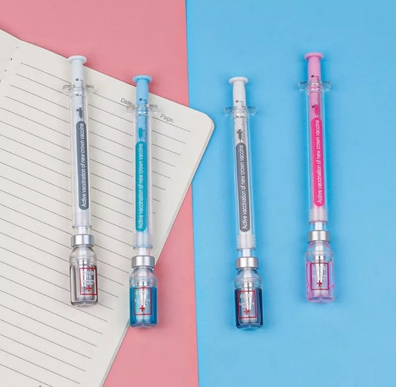 3pcs Creative Syringe Shape Gel Pen, 0.5mm Black Ink Pen, Nurse, Student, Doctor Gift, Writing Pen, Syringe Pen, Student Gift