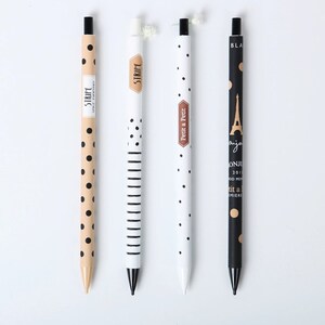 1 Set Thick Flat Head Mechanical Pencil, Pencil With 6pcs Refill