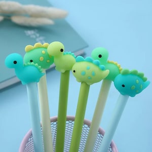 3Pcs Creative Funny Dinosaur Gel Pen, 0.5mm Black Ink Gel Pen, Student Stationery Gift, Cute Dinosaur Pen