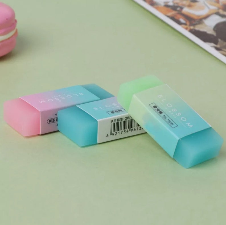 1PC/ Rainbow Jelly Eraser Blossom Eraser Soft Flexible - Etsy