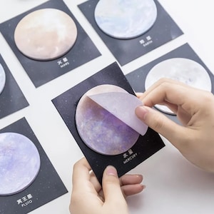 Planet Series Round Memo Pad, Sticky Note, Memo Pad, Note Pad, School Office Supply, Scrapbook, Stationary Supply
