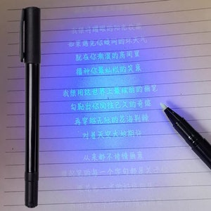 Hot Sale Money Detector Pen Invisible Ink Marker Pen with UV Light - China  Marker Pen, Pen with Light