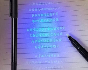 Invisible Ink Pen Secret Formula Disappearing Ink Pen, Blue 