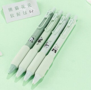 20 Penne Gel Kawaii A Forma Di Panda - Punta 0,5 Mm Inchiostro Nero - Simpatiche Penne Animali Per Bambini E Scuola