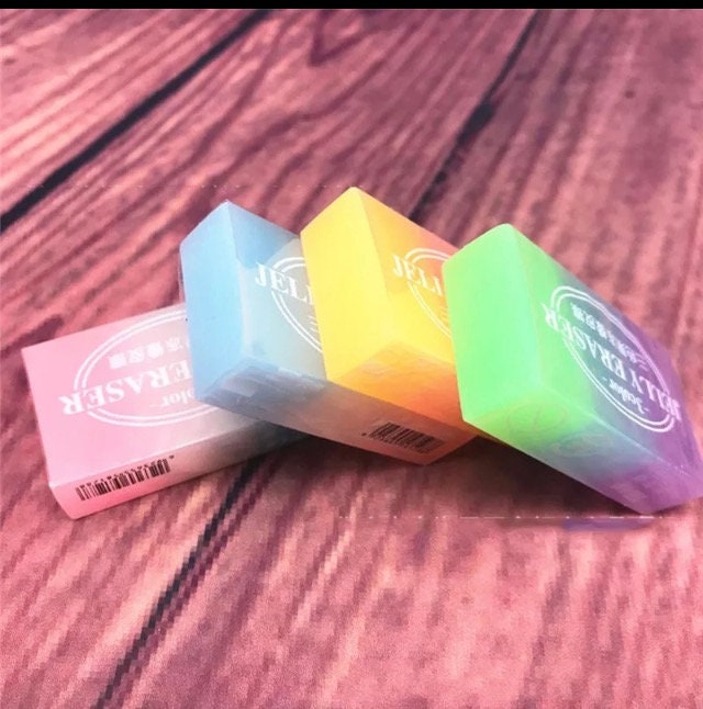 1 Pc Colorful Jelly Eraser Correction Supply Soft Flexible Etsy Australia