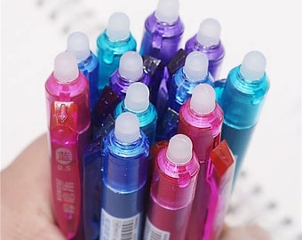 6pcs, Sakura Pens, Pink Pens, 0.5mm, Gel Pen, Cartoon Pen, Kawaii