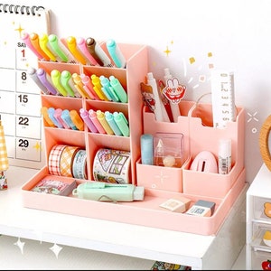 Mix & Match Large Capacity Desktop Organizer, Multi Grid Pen Holder, Office, School stationery holder, Party Favor storage holder, Gift image 7