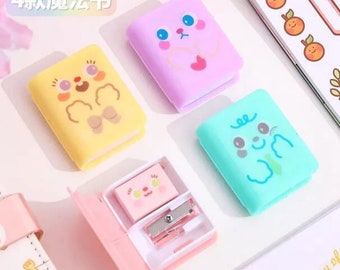 1pc Cute Mini Eraser Sharpener, Random Color Rubber Eraser, Pencil Eraser, School Office Supply, Cute Stationery, Kids Gift Eraser