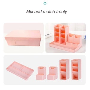 Mix & Match Large Capacity Desktop Organizer, Multi Grid Pen Holder, Office, School stationery holder, Party Favor storage holder, Gift image 4