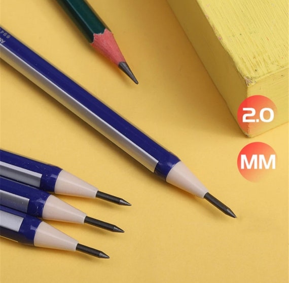 Mechanical Pencil 2.0 Mm Lead Refill Automatic Random Sharpener Writing Deco 