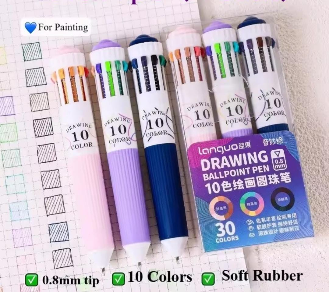 Gekleurde Balpennen 10 Stuks Aanbieding bij Action