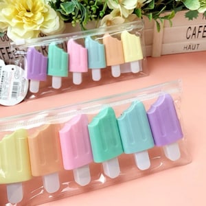 Evidenziatore per gelato da 6 pezzi, pennarello, pennarello evidenziatore a 6 colori, artigianato fai-da-te, forniture per pittura, regalo per bambini