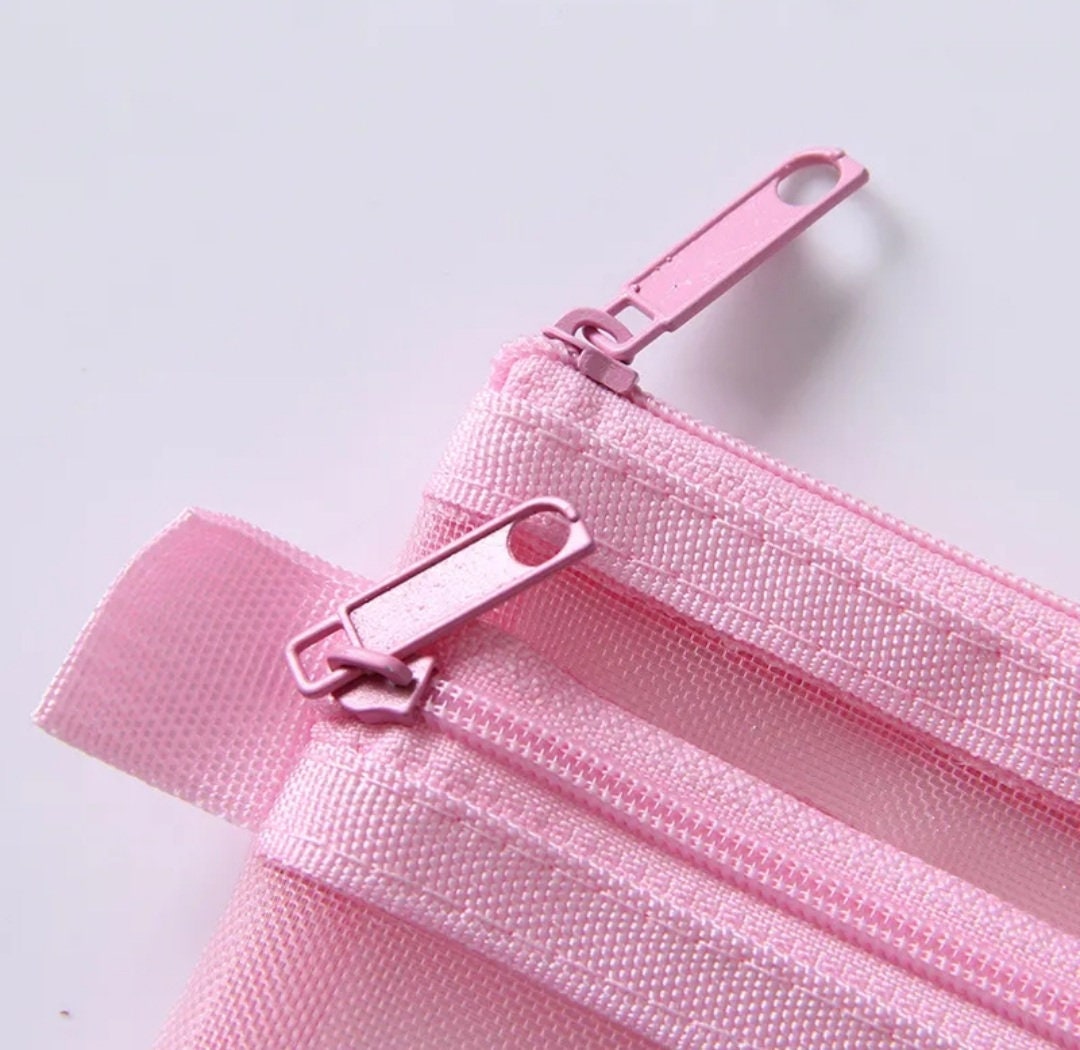 Simple Transparent Mesh Pencil Case For Girls Boys Office Student Pencil
