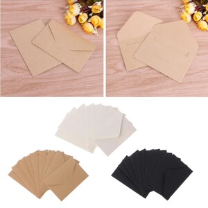 20Pcs Mini gift envelopes, classical white, black, craft mini envelopes, paper envelopes, 10.5 x 6.8 cm cute small paper envelopes image 10