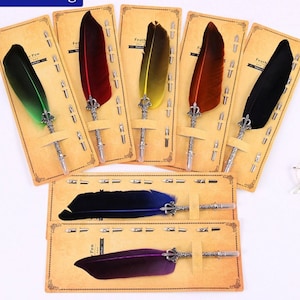 1 st veren dippen, kalligrafiepennen, dompelpen, mooie pennen, vintage, ganzenveer, kunst, schoolbenodigdheden, kalligrafie, gelpen, cadeau