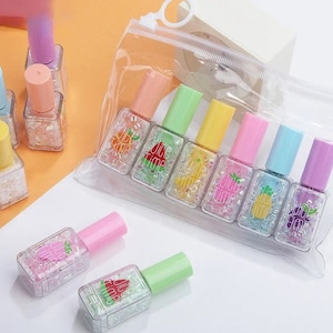 6 Stück Textmarker, Nagellack-Form-Textmarker, Mini-Marker, niedlicher Textmarker, Schule, Büromaterial