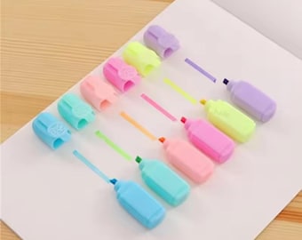 6pcs Set Highlighter Pen, Jelly Mini Markers, Cute Mushroom Highlighter, School, Office Supply, Highlighter Marker Pen, Student Supply