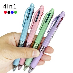 1pc Multicolor Ballpoint Pen, 4 in 1 Ballpoint Pen, Cute Writing Pen, Blue, Black, Green, Red  Ink Ballpoint Pen, School, Office Supply