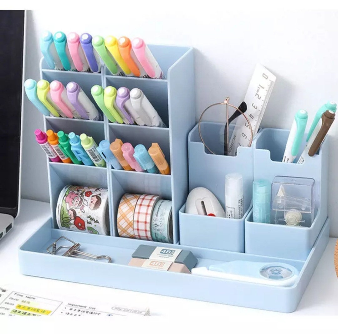 Student Desktop Marker Organizer Storage Box Stationery Box Children's  Learning Mark Pen Pencil Holder School Office Accessories - AliExpress