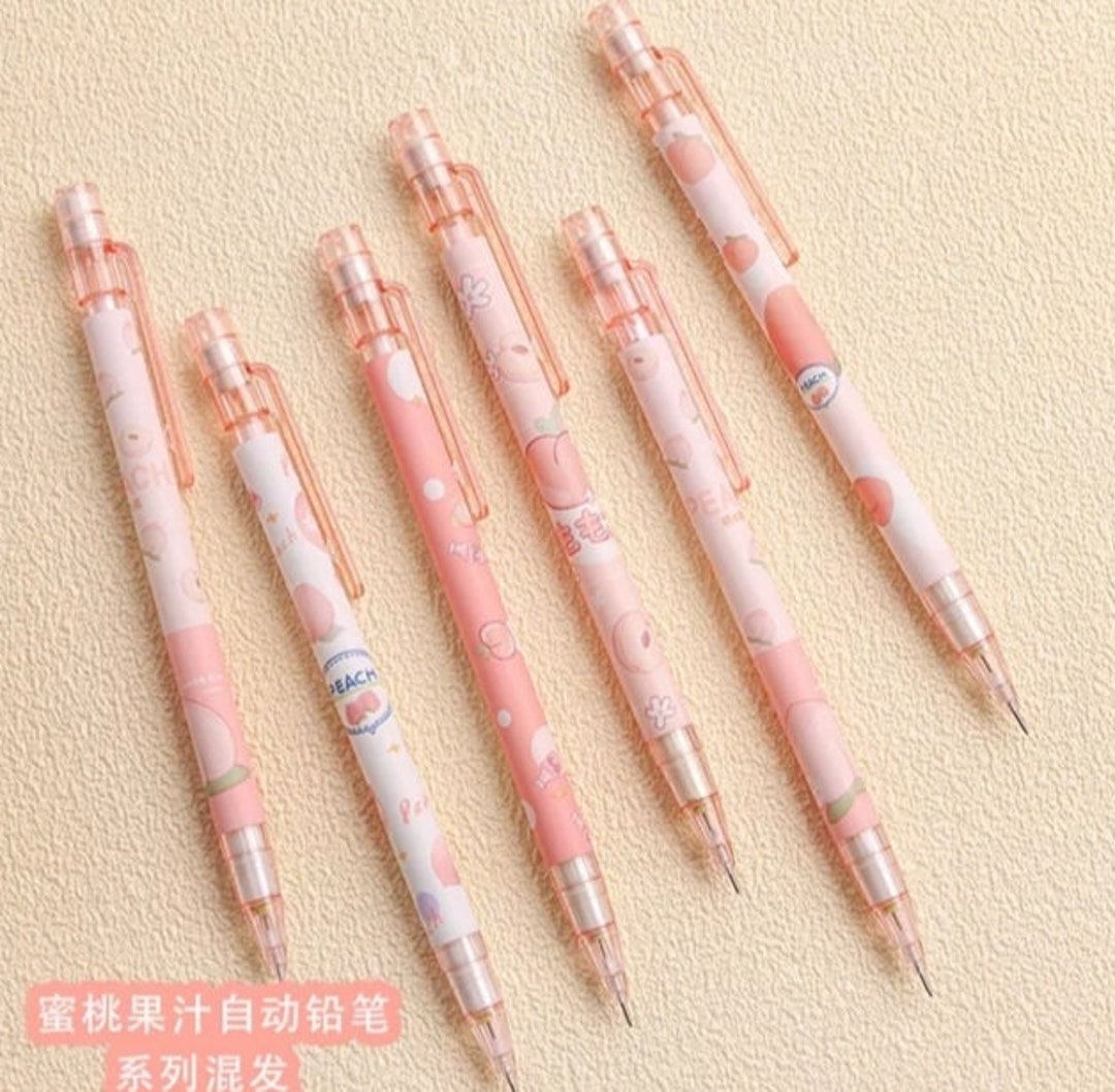 1 Set Thick Flat Head Mechanical Pencil, Pencil With 6pcs Refill