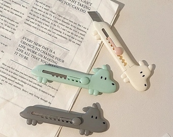 1pc Cute puppy utility knife, paper cutter, letter opener, school, office supply, cute utility knife, cutting tool