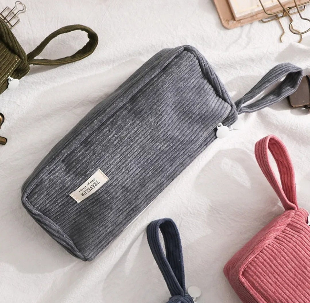  Pen Case, Stylish, Korean Pencil Case, Simple Pen Case,  Pouch, Large Capacity, Stationery, Zipper, Pencil Holder, Multi-functional,  Storage, Stylish, Simple, Cosmetic Pouch, Junior High School, High School,  College, Light (Square Style 