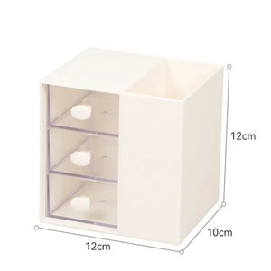 Cute Stationery Organizer, Pencil Holder, Storage Box, Random Sticker, Desktop Organizer, School