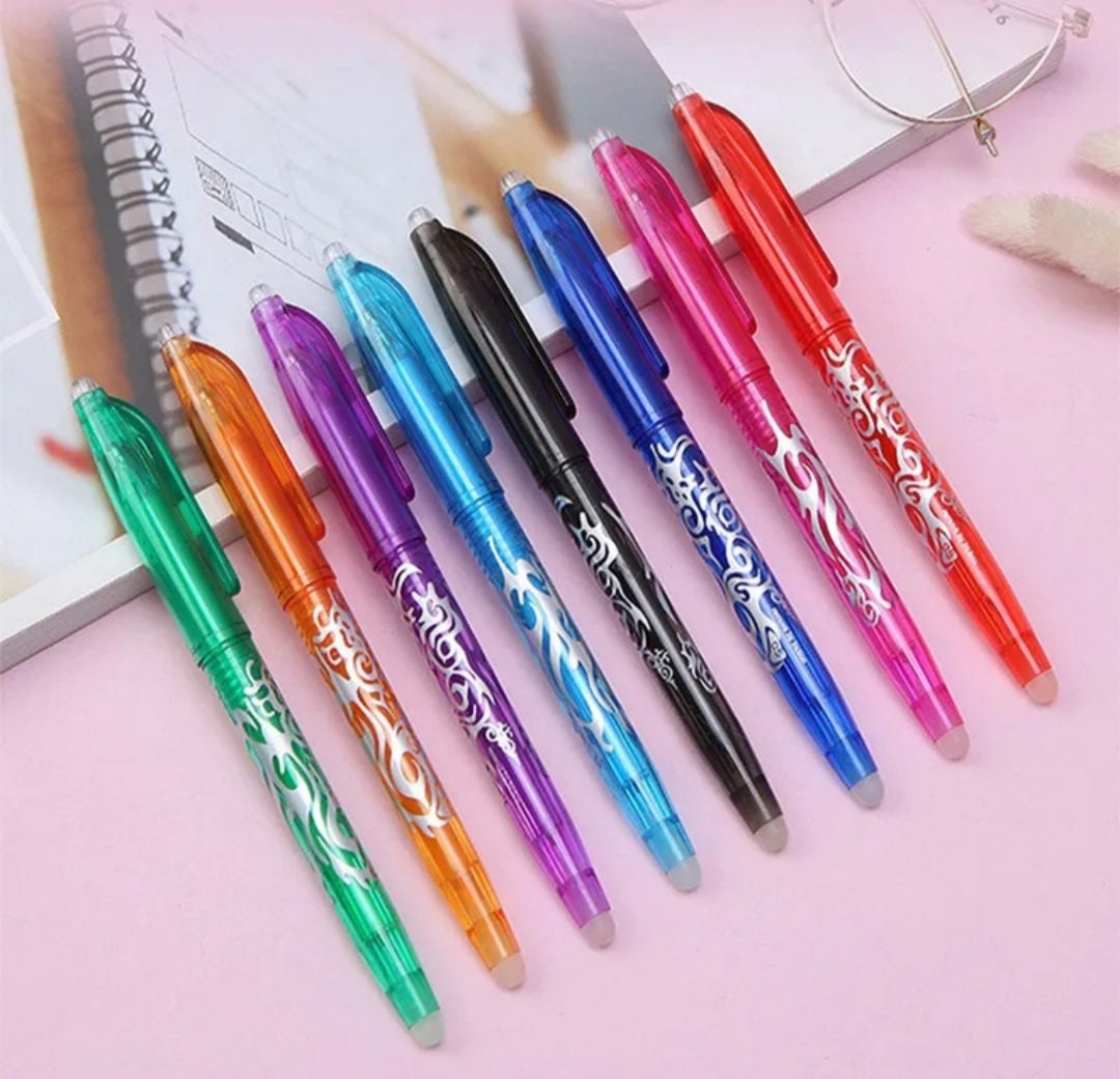 Personalized Pastel Pens - Ballpoint Blue or Black Ink Pens for Work,  Office, Decoration, Multicolor Blue Lavender White Pink Mint 0.7mm