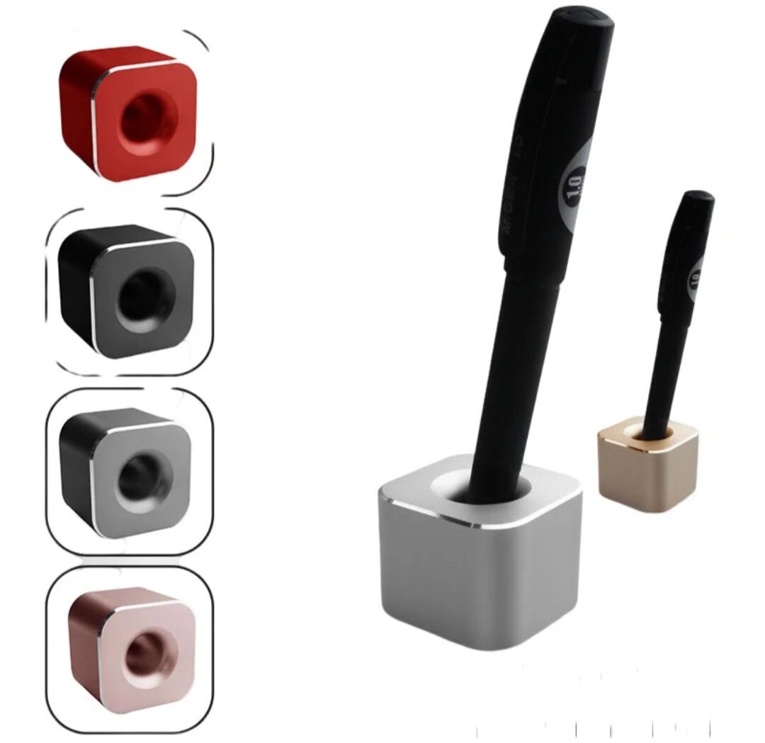 Portapenne In Lega Di Alluminio - Organizer Moderno Per Scrivania Ufficio O Casa - Foto 2