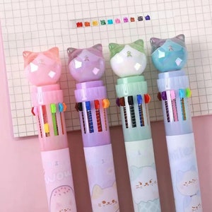 Cartoon Ballpoint Pen, Multi Pen, Cute Multi-colour Pen, Stationery Gift,  School Supplies 