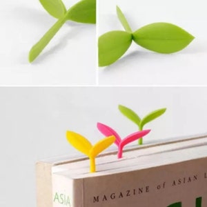 1pc Little Grass Bookmark, Cute silicone leaf bookmark, creative stationery page holder, bookmark, grass bookmark, party favors