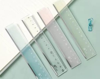 1pc 15cm Transparent Ruler, Straight Ruler, Plastic Ruler, Drawing Ruler, School, Office Supply, Ruler