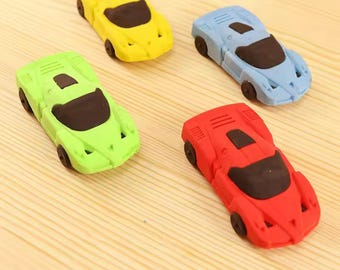 3pc Creative Car Eraser, Pencil Eraser, Rubber Eraser, Student Supply, Stationery Eraser, Mini Car Eraser, School Supply