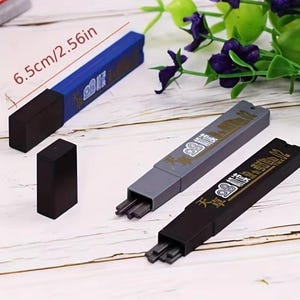2 Set Thick Flat Head Mechanical Pencil, Pencil With 6pcs Refill Set, 2B Pencil, Pencil With Eraser, Writing Drawing Pencil, Gift image 7