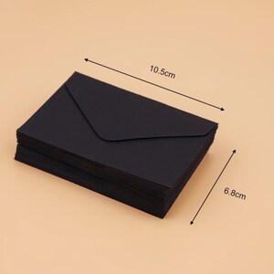 20Pcs Mini gift envelopes, classical white, black, craft mini envelopes, paper envelopes, 10.5 x 6.8 cm cute small paper envelopes image 6