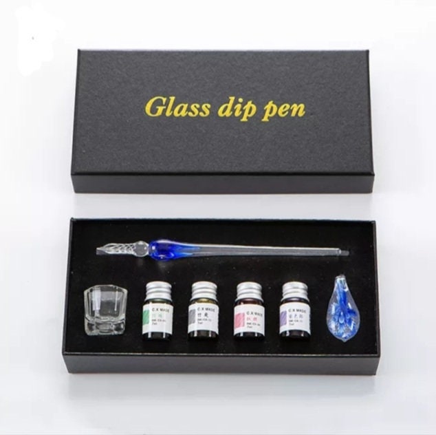 GLASS PEN, Murano Glass Pen, Italian Glass Pen, Dip Pen, Writing Set, Glass  Fountain Pen, Gift for Writer, Writers Gift, Caligraphy Pen 