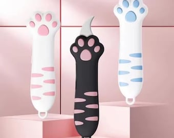 1pc Cute Cat Paw Utility Knife, Box Cutter, Portable Utility Knife, Art Knife, School, Office Supply, Mini Utility Knife
