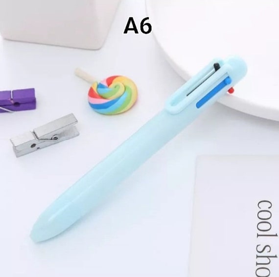 1pc Multi Color Ballpoint Pen, 6 in 1 Multi-color Pen, Candy Color Pen,  Writing, Drawing Pen, School, Office Stationery, Cute Pen, Gift 