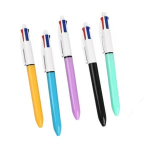 5 Stück mehrfarbiger Kugelschreiber, 4in1 Kugelschreiber, Schule, Bürobedarf, Stift-Geschenk-Versorgung, Kugelschreiber