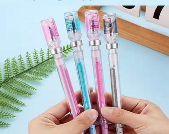 3pc Syringe gel pen, black ink writing pen, injection syringe shape pen, creative pen, school, office supply