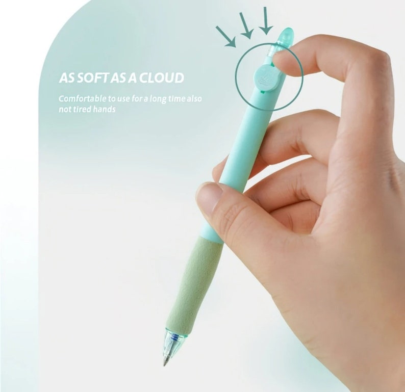 4pcs Erasable Pen, Blue Ink Pen, 0.5mm Writing Pen, Coffee Bear