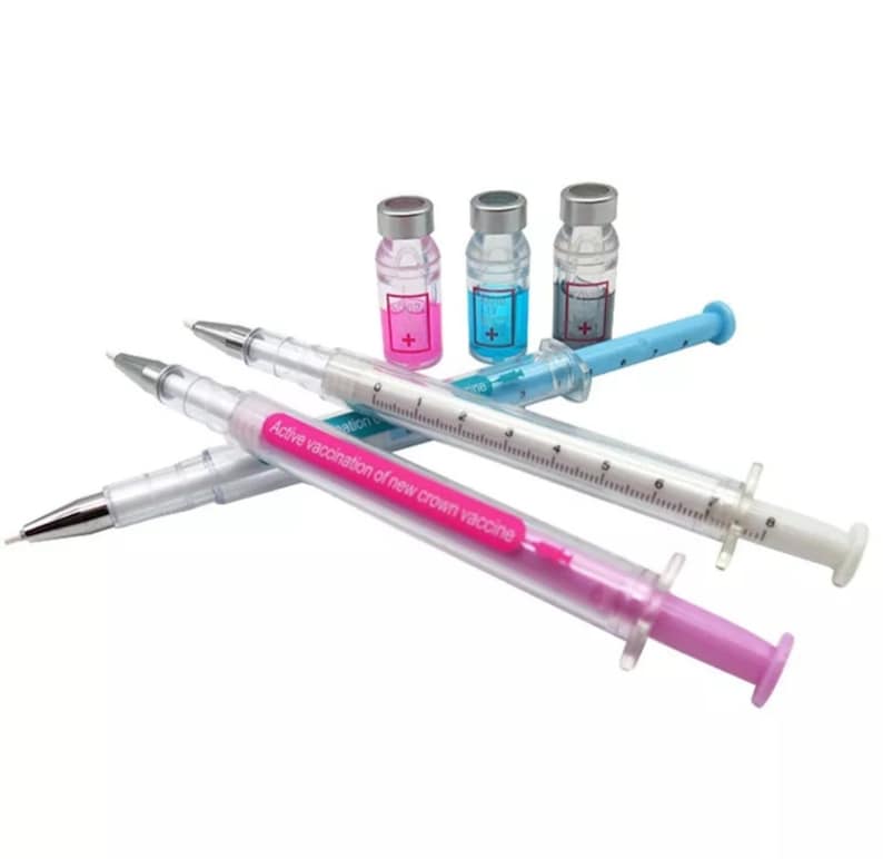 3pcs Creative Syringe Shape Gel Pen, 0.5mm Black Ink Pen, Nurse, Student, Doctor Gift, Writing Pen, Syringe Pen, Student Gift image 10