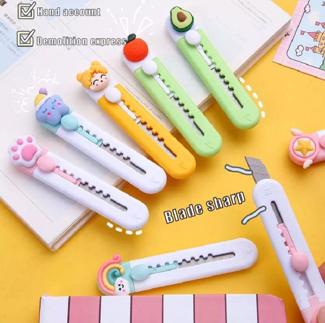 DELI Mini Cutter 5PCS Box Paper Cutter Portable Candy Color School