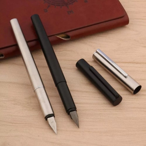 New 1PC Fountain Pen Stationery Refill Office Gift Writing Pens Fine Nib 0.5mm 