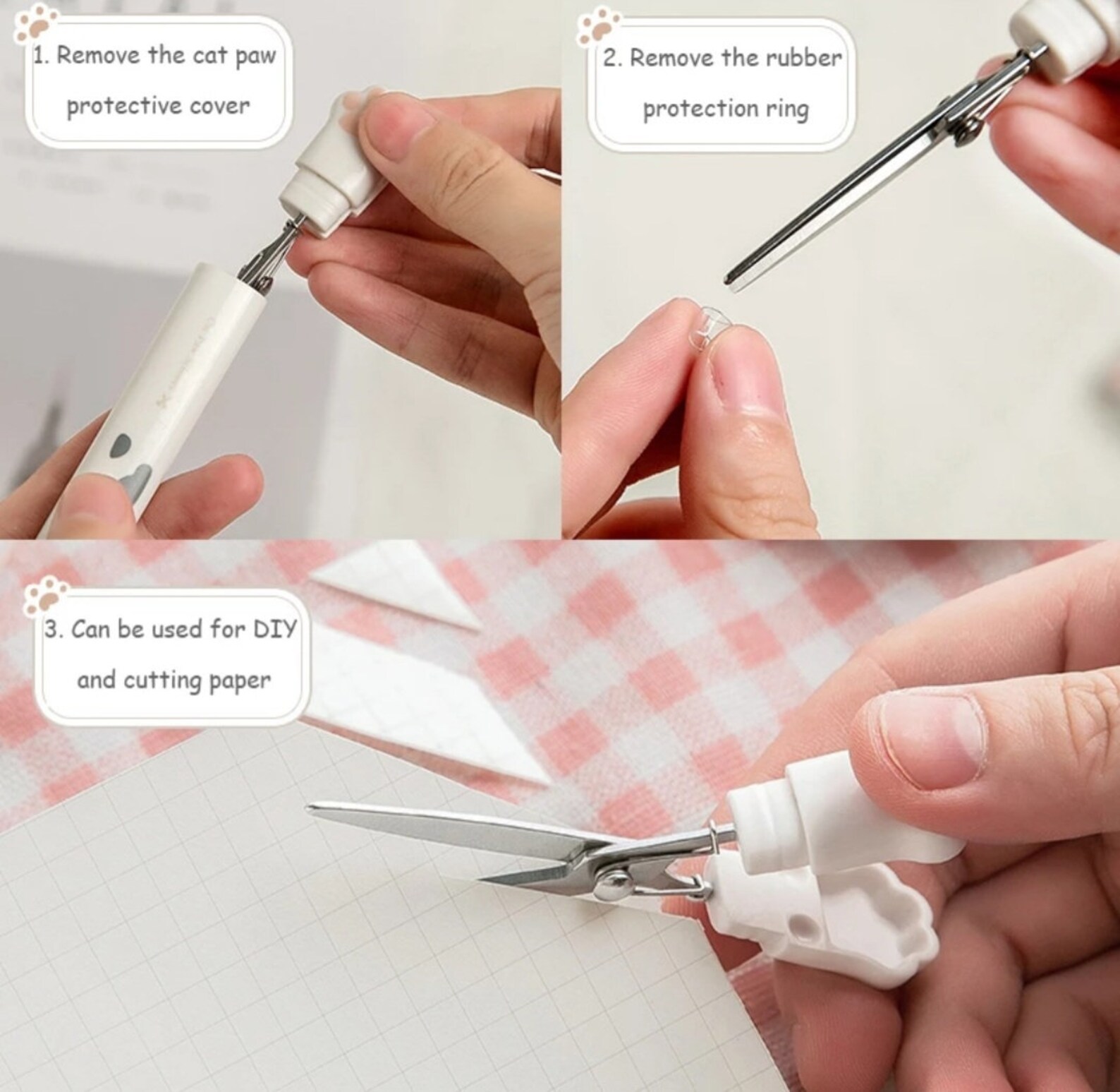 New Portable Mini Cat Paw Scissors Cute Paw Art Scissor Etsy