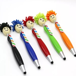 1pc Multi-function ballpoint pen, 3 in 1 Stylus Pen, Black ink ballpoint pen, Cute Funny Writing Pen, school, office pen, Gift